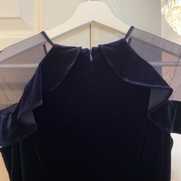 Eliza J velvet navy dress; size 2 - Picture 5 of 5